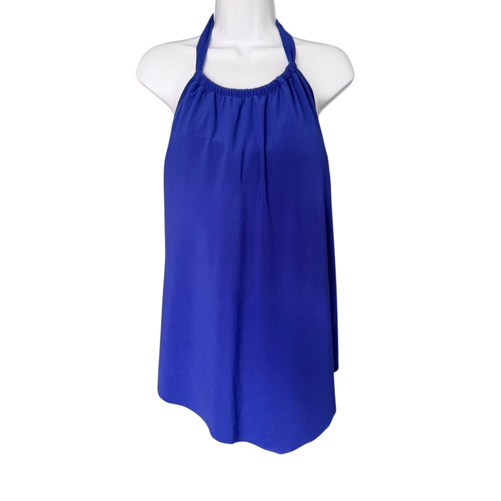 MAGICSUIT by Miraclesuit Halter Tankini Top Royal Blue Size 14 NWT
